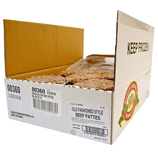 Kings Command Foods Flame Broiled Old Fashioned Style Beef Burgers, 1 x 40 x 6 oz Case - DOT product image 3