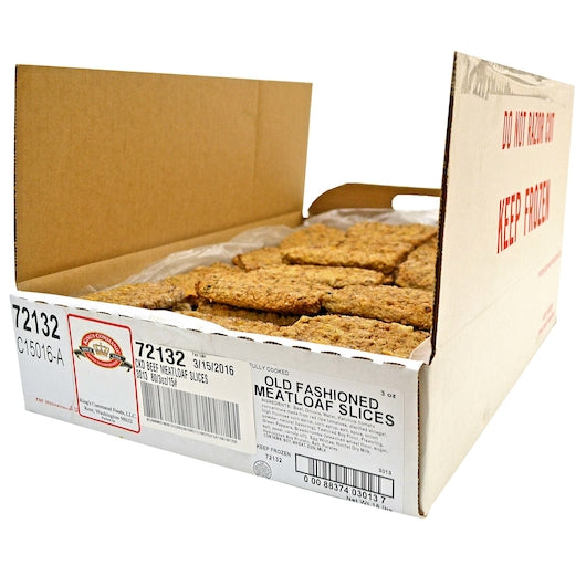 Kings Command Foods Fully Cooked Old Fashioned Style Beef Meatloaf Slices 80/20, 1 x 80 x 3 oz Case - DOT product image 4