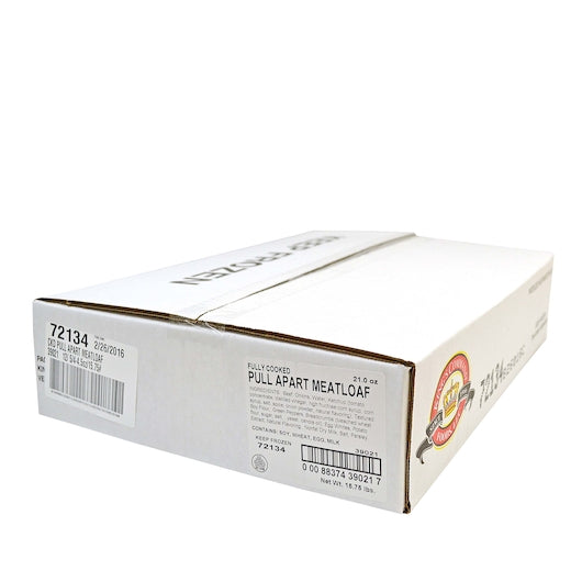 Kings Command Pull Fully Cooked Pull Apart Beef Meatloaf 75/25, 1 x 12 x 21 oz Case - DOT product image 5