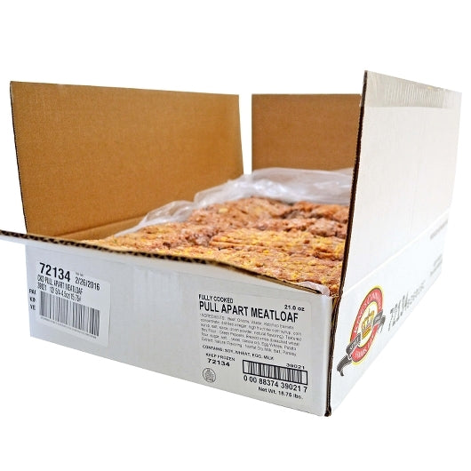 Kings Command Pull Fully Cooked Pull Apart Beef Meatloaf 75/25, 1 x 12 x 21 oz Case - DOT product image 4