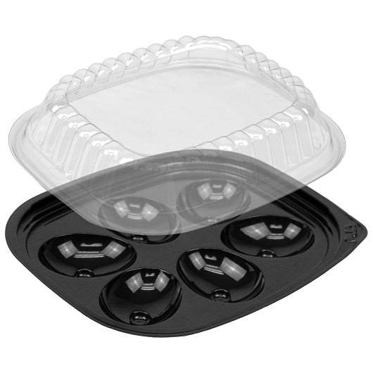 Dot Foods 6 Egg Black Tray, 1 x 416 x 416 each Case - GS1 product shown out of package