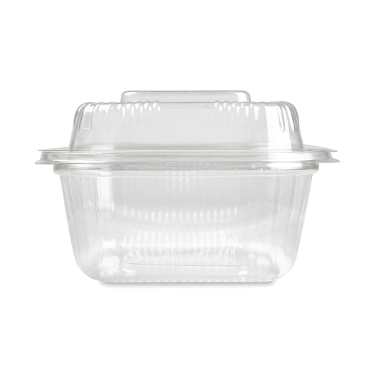 D & W Seeshella 5 Inch X 5 Inch Hinged Deep Container, 1 x 250 x 250 each Case - Food Containers & Lids