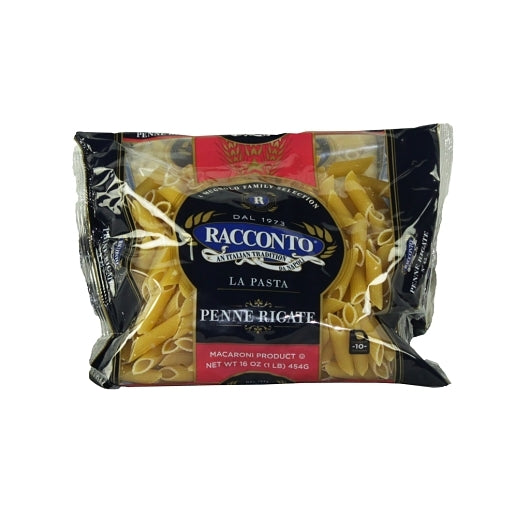 Racconto Penne Rigate Pasta Penne Rigate Mostaccioli, 20 x 16 oz Case - Pantry Ingredients