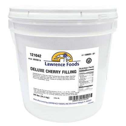 Lawrence Foods Deluxe Cherry Filling, 1 x 20 lb Case - Bakery & Desserts