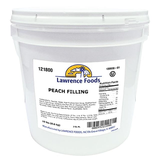 Whole Peach Fruit Deluxe Peach Filling, 1 x 19 lb Case - DOT product image 2
