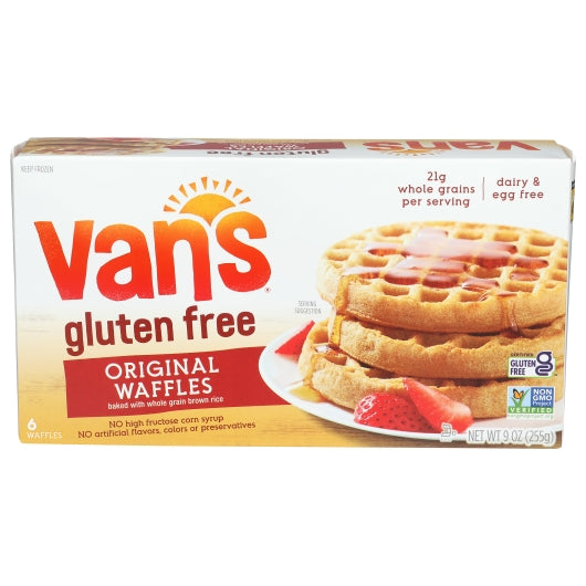 Van's Wheat Free Natural Waffle, 12 x 0.56 lb Case - Breakfast Foods