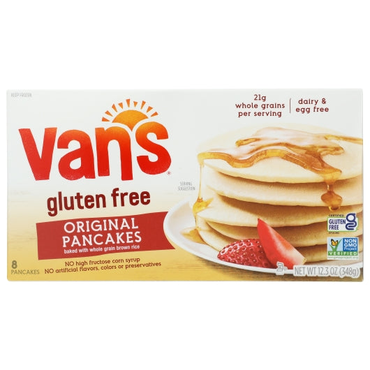 Van's GLUTEN-FREE TOTALLY NATURAL Pancakes, 12 x 0.77 lb Case - Front/center packaged product image