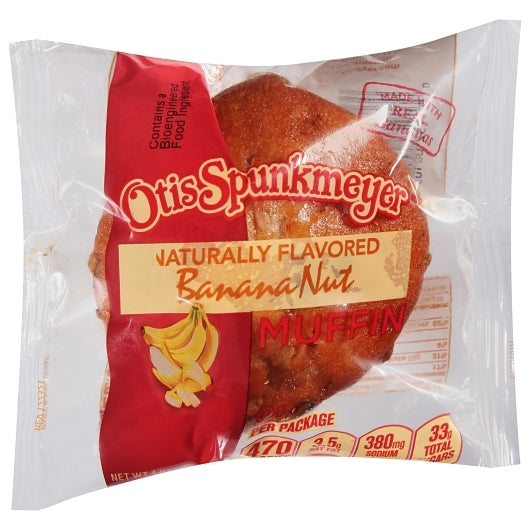 Otis Spunkmeyer Individually Wrapped Banana Nut Muffins, 4 x 12 x 4 oz Case - Bakery & Desserts