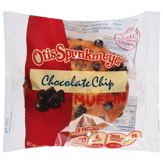 Otis Spunkmeyer Individually Wrapped Chocolate Chip Muffin, 24 x 4 oz Case - Bakery & Desserts