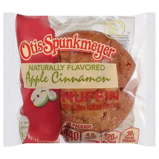 Otis Spunkmeyer Individually Wrapped Apple Cinnamon Muffin, 24 x 4 oz Case - Bakery & Desserts