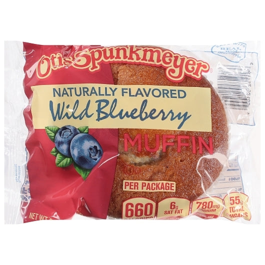 Otis Spunkmeyer Individually Wrapped Blueberry Muffins, 4 x 12 x 6.5 oz Case - Bakery & Desserts