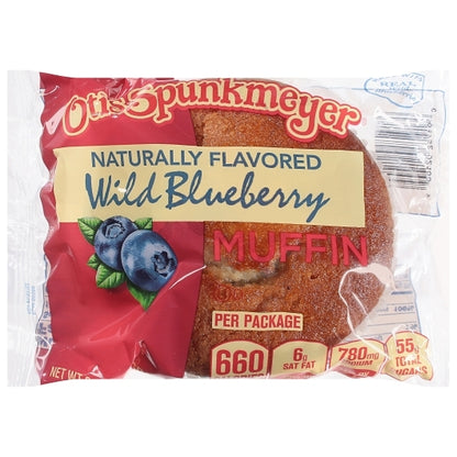 Otis Spunkmeyer Individually Wrapped Blueberry Muffins, 4 x 12 x 6.5 oz Case - Bakery & Desserts