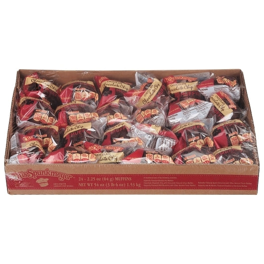 Otis Spunkmeyer Individually Wrapped Chocolate Chocolate Chip Mufin Tray Bulk Pack, 4 x 24 x 2.25 oz Case - DOT product image 2