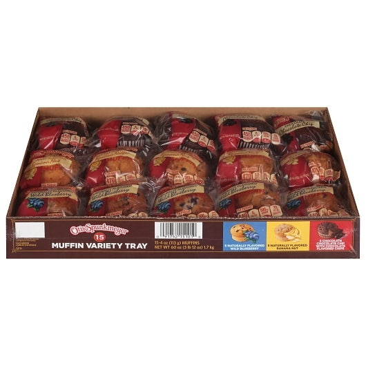 Otis Spunkmeyer Individually Wrapped Muffin Variety Pack: Banana Nut, Chocolate Chocolate Chip & Blueberry, 1 x 60 ct - DOT product image 7