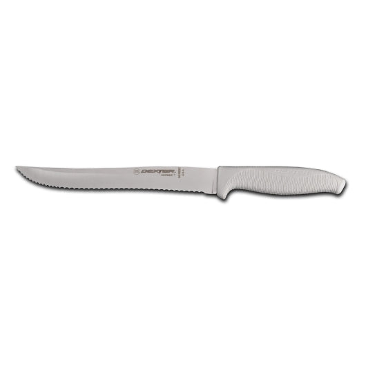 Dexter Softgrip 8 Inch Black Scalloped Utility Knife, 1 x 1 each Case - Cutting Boards & Knives