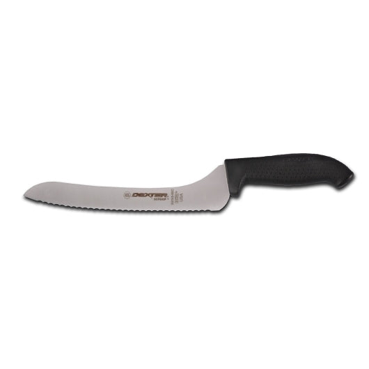 Dexter Softgrip 9 Inch Black Offset Scalloped Sandwich Knife, 1 x 1 each Case - Cutting Boards & Knives