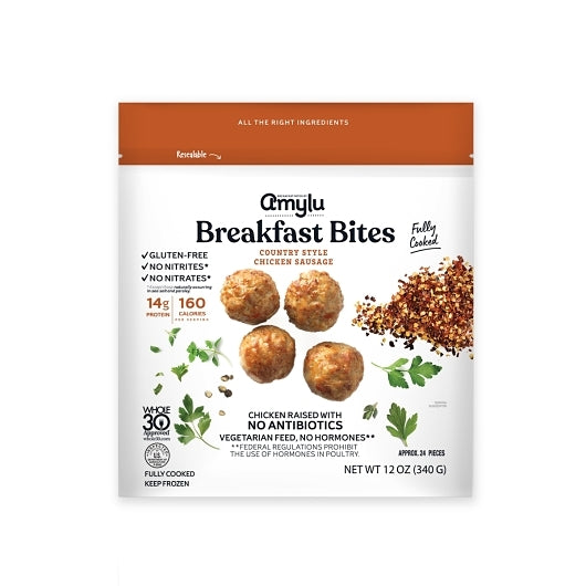 Breakfast Bites Country Style Chicken Sausage Bites, 12 x 24 each Case - Frozen Meat & Seafood