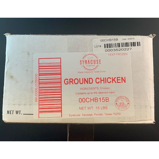 Syracuse Ground Chicken , 1 x 15 lb Case - DOT product image 3