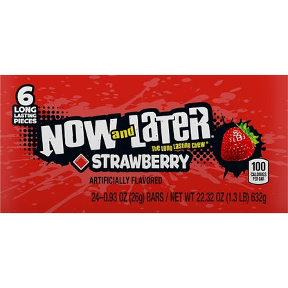 Now and Later Strawberry Chews, 12 x 0.93 oz Case - DOT product image 2