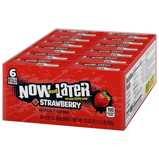 Now and Later Strawberry Chews, 12 x 0.93 oz Case - DOT product image 5