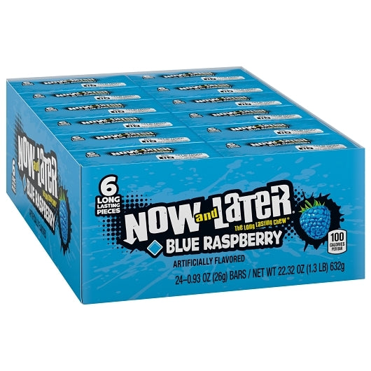 Now and Later Blue Raspberry Chews, 12 x 0.93 oz Case - DOT product image 3