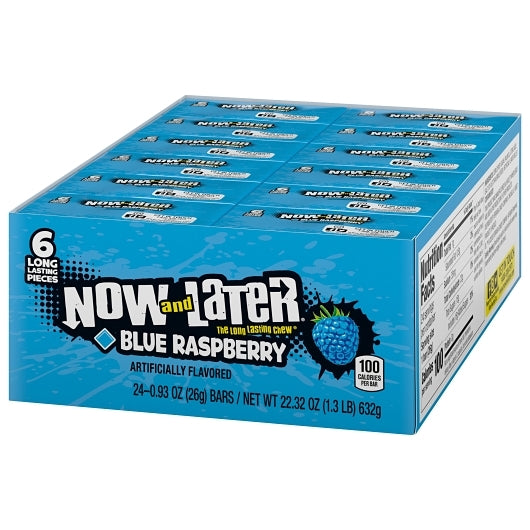 Now and Later Blue Raspberry Chews, 12 x 0.93 oz Case - DOT product image 5