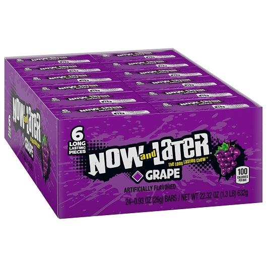 Now and Later Grape Chews, 12 x 0.93 oz Case - DOT product image 3