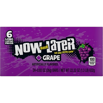 Now and Later Grape Chews, 12 x 0.93 oz Case - DOT product image 2