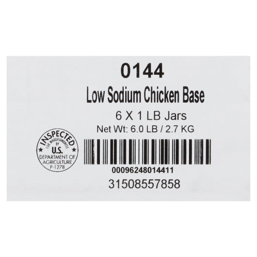 Gold Label Low Sodium Chicken Base Paste, No MSG Added, Gluten Free, 6 x 1 lb Case - DOT product image 8
