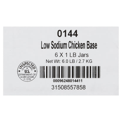 Gold Label Low Sodium Chicken Base Paste, No MSG Added, Gluten Free, 6 x 1 lb Case - DOT product image 8