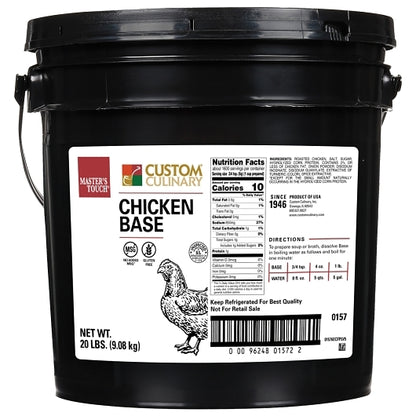 Chicken Base No Chicken Base Paste, No MSG Added, 1 x 20 lb Case - Pantry Ingredients