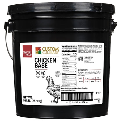 Base Chicken Select Chicken Base Paste, No MSG Added, 1 x 50 lb Case - Pantry Ingredients