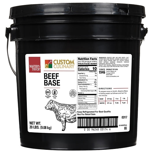 Custom Culinary No Beef Base Paste, No MSG Added, Gluten Free, 1 x 20 lb Case - DOT product image 4