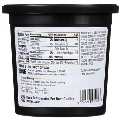 Gold Label Savory Roasted Vegetable Base Paste, No MSG Added, Vegan, 6 x 1 lb Case - DOT product image 7