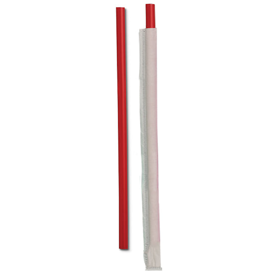 D and W 10.25 inch Tall Giant Individually Wrapped Red Straw, 4 x 300 x 300 each Case - DOT product image 2