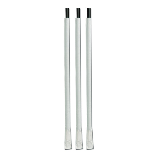 D and W 10.25 Inch Tall Giant Individually Wrapped Ebony Black Straw, 4 x 300 x 300 each Case - DOT product image 2