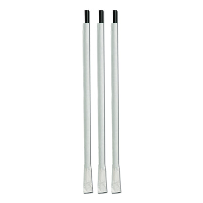 D and W 10.25 Inch Tall Giant Individually Wrapped Ebony Black Straw, 4 x 300 x 300 each Case - DOT product image 2