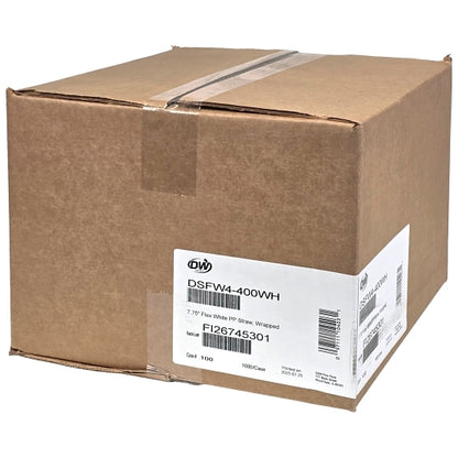 D & W 7.75 Flex Individually Wrapped White Straw, 4 x 400 x 400 each Case - DOT product image 3