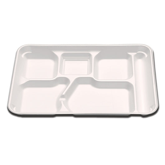 Envirofoam Foam Tray 6 Compartment, 4 x 125 x 125 each Case - Fast Food Baskets & Trays