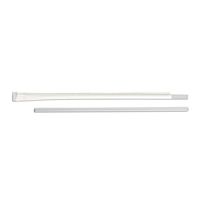 D & W 10.25 Tall Jumbo Individually Wrapped Translucent Straw, 4 x 500 x 500 each Case - Food Containers & Lids