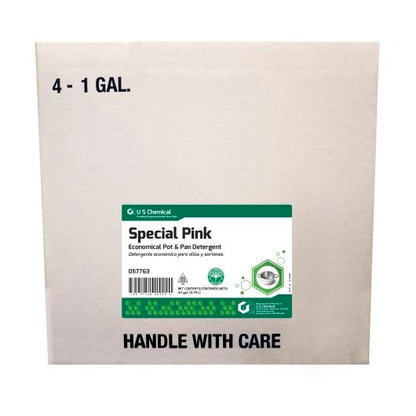 U.s.chemical Liquid Special Pink Detergent, 4 x 1 GA Case - GS1 closed shipping case image