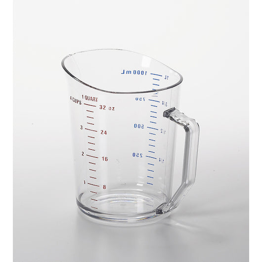 Cambro 1 Quart Clear Measuring Cup, 1 x 1 each Case - Kitchen Smallware