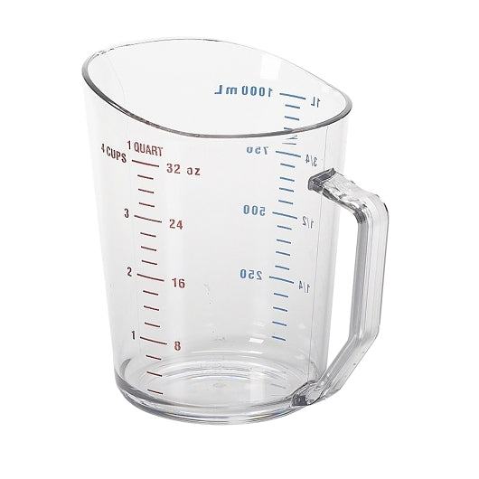 Cambro 1 Quart Clear Measuring Cup, 1 x 1 each Case - GS1 product shown out of package