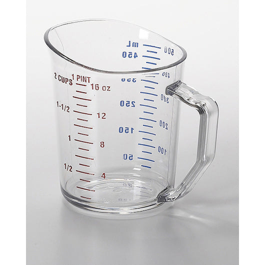 Cambro Clear Plastic 1 Pint Measuring Cup, 1 x 1 each Case - Kitchen Smallware