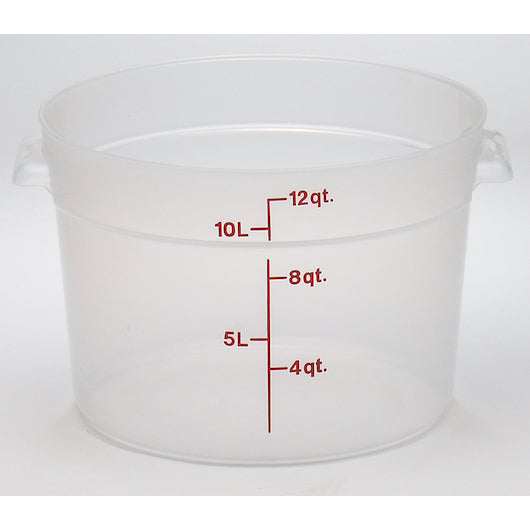 Cambro 12 Quart Translucent Round Container, 1 x 1 each Case - Food Storage Containers