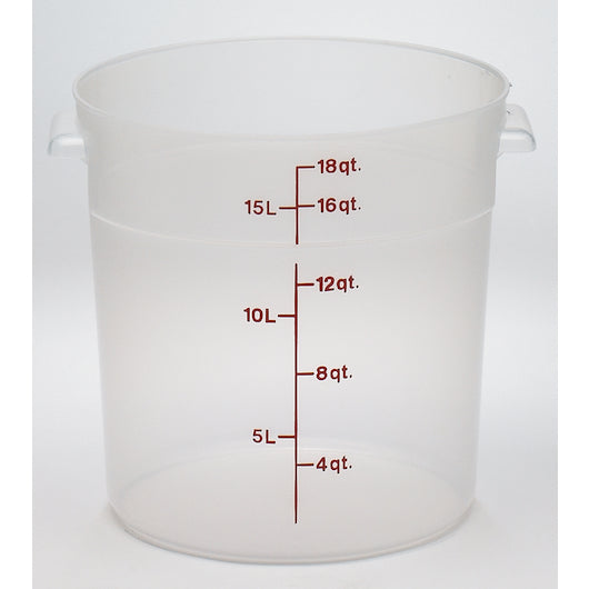 Cambro 18 Quart Translucent Round Container, 1 x 1 each Case - Food Storage Containers