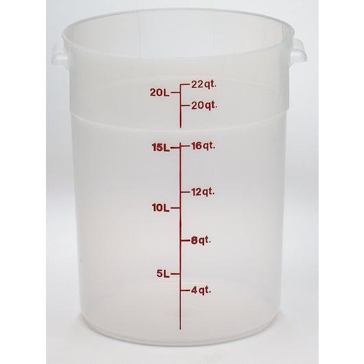 Cambro 22 Quart Translucent Round Container, 1 x 1 each Case - Food Storage Containers