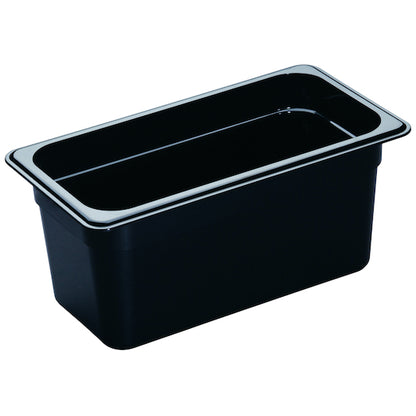 Cambro Camwear Black Food Pan 1/3 X 6", 1 x 1 each Case - Food Storage Containers