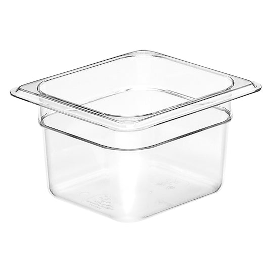 Cambro Camwear Clear Food Pan 1/6 X 4", 1 x 1 each Case - Food Storage Containers
