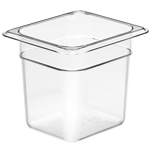 Cambro Camwear Clear Food Pan 1/6 X 6", 1 x 1 each Case - Food Storage Containers